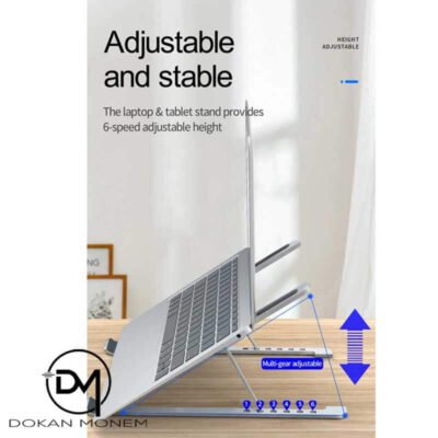 WiWU S400A Folding Adjustable Aluminum Durable Laptop Stand - Image 5