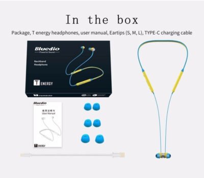 ⁦سماعة رأس Bluedio T Energy Powerful Neckband Headphone⁩ - الصورة ⁦4⁩