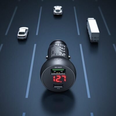 ⁦ماكدودو Mcdodo CC-7030 شاحن سيارة 2 مخرج Type-C+USB شاشة ديجيتال 45W⁩ - الصورة ⁦4⁩