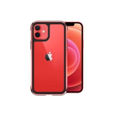 Dokanmonem-WiWU-Defense-Armor-Phone-Case-Aluminum-TPU-Frame (12) WiWU Defense Armor iPhone 12 / iPhone 12Pro Case, Aluminum Frame Cover (Red) - Image 1