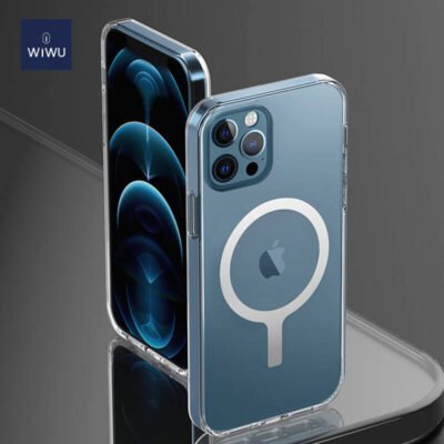 WiWU Clear Transparent iPhone 12 and iPhone 12 Pro Case with Magnetic Wireless Charger Ring Shockproof (6) WiWU Clear Transparent iPhone 12 Pro Max Case with Magnetic Wireless Charger Ring - Image 3