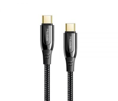 ca-812-100w-zinc-alloy-gold-plated-pd-type-c-to-type-c-cable-1 (1) Mcdodo CA-812-2m, 100W Super Charge, Type-C To Type-C, Data Cable, Fast Charge, 5A, 2meter - Image 4
