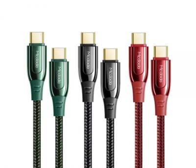 ca-812-100w-zinc-alloy-gold-plated-pd-type-c-to-type-c-cable-2 (1) Mcdodo CA-812-2m, 100W Super Charge, Type-C To Type-C, Data Cable, Fast Charge, 5A, 2meter - Image 5