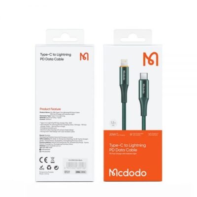 Mcdodo CA-996, 20W Type-C to lightning PD, Data Cable, Indicator light, Fast charger(Black) - Image 4