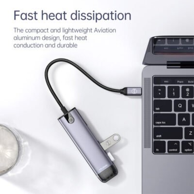 ⁦Mcdodo-HU-7740-6 In 1 USB C Hub With SD/TF⁩ - الصورة ⁦3⁩