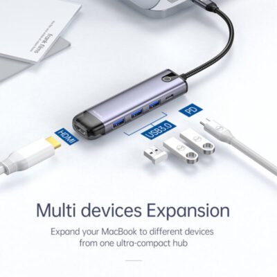 Mcdodo-HU-7750-5 In 1 USB C Hub With PD - Image 2