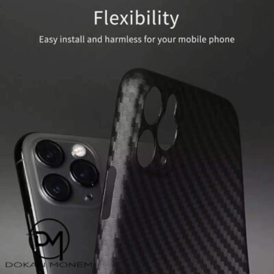 ⁦ويوو جراب كاربون PP ناعم ملمس نسيج فايبر WiWU Skin Carbon - iPhone 12Pro Max⁩ - الصورة ⁦4⁩