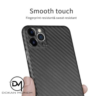 ⁦ويوو جراب كاربون PP ناعم ملمس نسيج فايبر WiWU Skin Carbon - iPhone 12Pro Max⁩ - الصورة ⁦3⁩