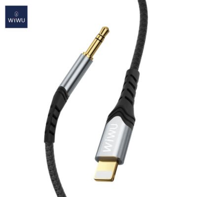 dokanmonem-WiWU YP-03 3.5mm To IOS Stereo Audio Adapter Cable Stereo,150cm Length, for IPhone (3) WiWU YP-03 3.5mm To IOS Stereo Audio Adapter Cable Stereo,150cm Length, for IPhone - Image 2