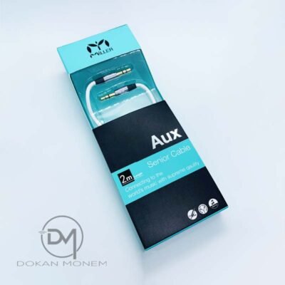 Miller Aluminum AUX cable 3.5 Jack - 2 Meter - white - Image 2