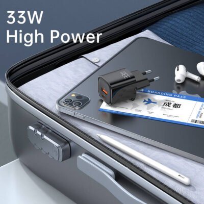 Mcdodo CH-015 33W PD+QC Mini GaN Fast Charger, Dual Port (Type-C+USB) Black - Image 2