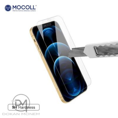 ⁦واقي شاشة من الزجاج المقوى Mocoll, 2.5D لهاتف iPhone 12 PRO Max⁩ - الصورة ⁦3⁩