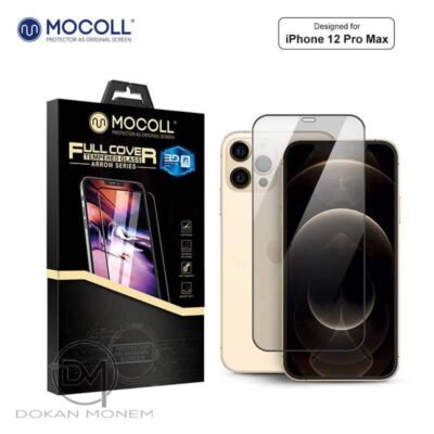 Dokaanmonem-mocoll-2-5d-privacy-tempered-glass-screen-protector-for-iphone-12-pro-max Mocoll, 2.5D Black Tempered Glass Screen Protector for iPhone 12 Pro Max (Black) - Image 3