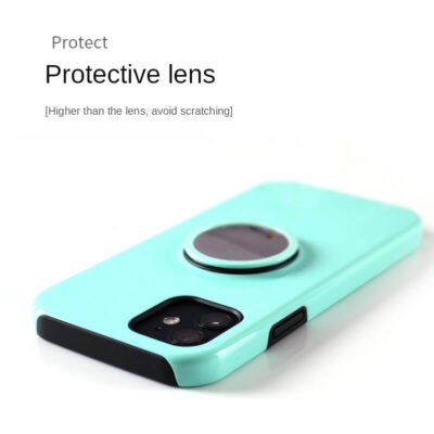 X-Fitted Mobile Phone Case with Wrist Strap Mirror for iPhone 11 series (5) X-Fitted Mobile Phone Case with Wrist Strap Mirror for iPhone 11 PRO MAX (Pink-Grey-Lilac-Aqua Blue) - Image 4