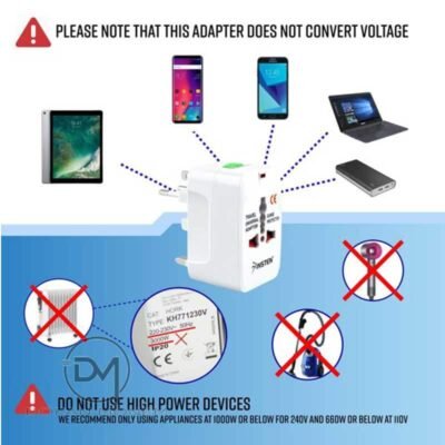 PEGO Universal Travel 10A AC Plug Wall Adapter 4 types Input & 4 Output USA-EU-UK-AUS - Image 7