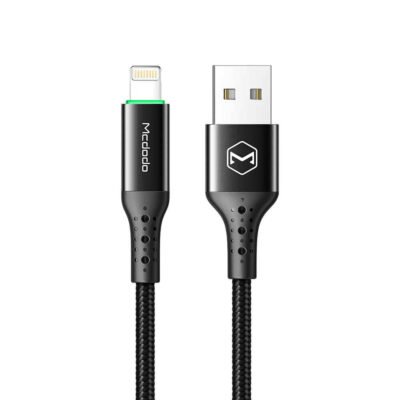 Mcdodo CA-741 Stronger SR Dual Color Led Auto Power Off USB to Lightning Cable 1.2m - Black - Image 2