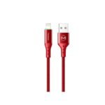 Mcdodo CA-741 Stronger SR Dual Color Led Auto Power Off USB to Lightning Cable 1.2m - Red