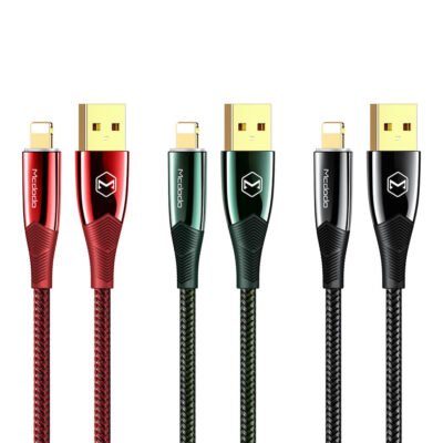 dokanmonem-mcdodoca-806-gold-plated-connectors-auto-power-off-lightning-cable (3) Mcdodo CA-806 Gold Plated Connectors Auto Power Off Lightning to USB Cable 1.2m - Green - Image 4