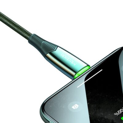 dokanmonem-mcdodoca-806-gold-plated-connectors-auto-power-off-lightning-cable (4) Mcdodo CA-806 Gold Plated Connectors Auto Power Off Lightning to USB Cable 1.2m - Green - Image 2