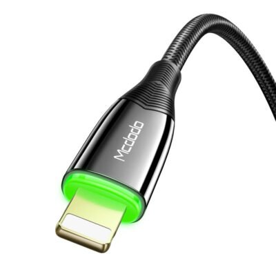 dokanmonem-mcdodoca-806-gold-plated-connectors-auto-power-off-lightning-cable (9) Mcdodo CA-806 Gold Plated Connectors Auto Power Off Lightning  to USB Cable 1.2m- Black - Image 1