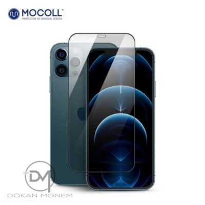 Mocoll, 2.5D Black Tempered Glass Screen Protector for iPhone 12 & iPhone 12 Pro (black) - Image 1