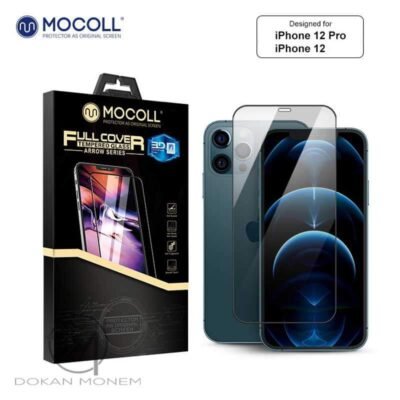 Mocoll, 2.5D Black Tempered Glass Screen Protector for iPhone 12 & iPhone 12 Pro (black) - Image 5