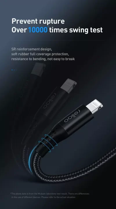 dokanmonem-reliqo-fast-charging-mfi-certified-type-c-to-lightning-qc-cable-1-2m-black (7) RELIQO Fast Charging MFI Certified USB Type-C to Lightning QC Cable 1.2M(Black) - Image 4