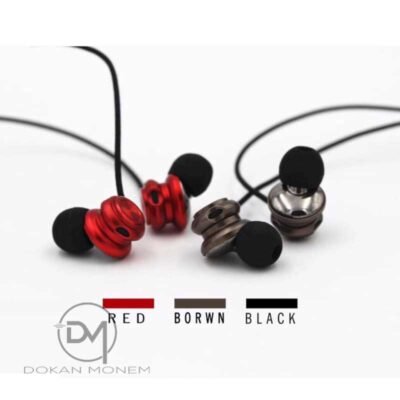WEWO W-E203 Earphone 3.5 Audio Connection for IOS and Android - Golden and Black wire - Image 6