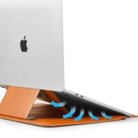 WiWU Skin Pro Slim and Stand Sleeve PU Leather 15.4 Inch - Brown