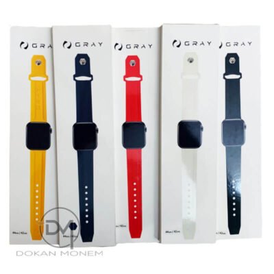 GRAY Silicone Watch Band For iWatch (42/44mm) - Red - Image 4